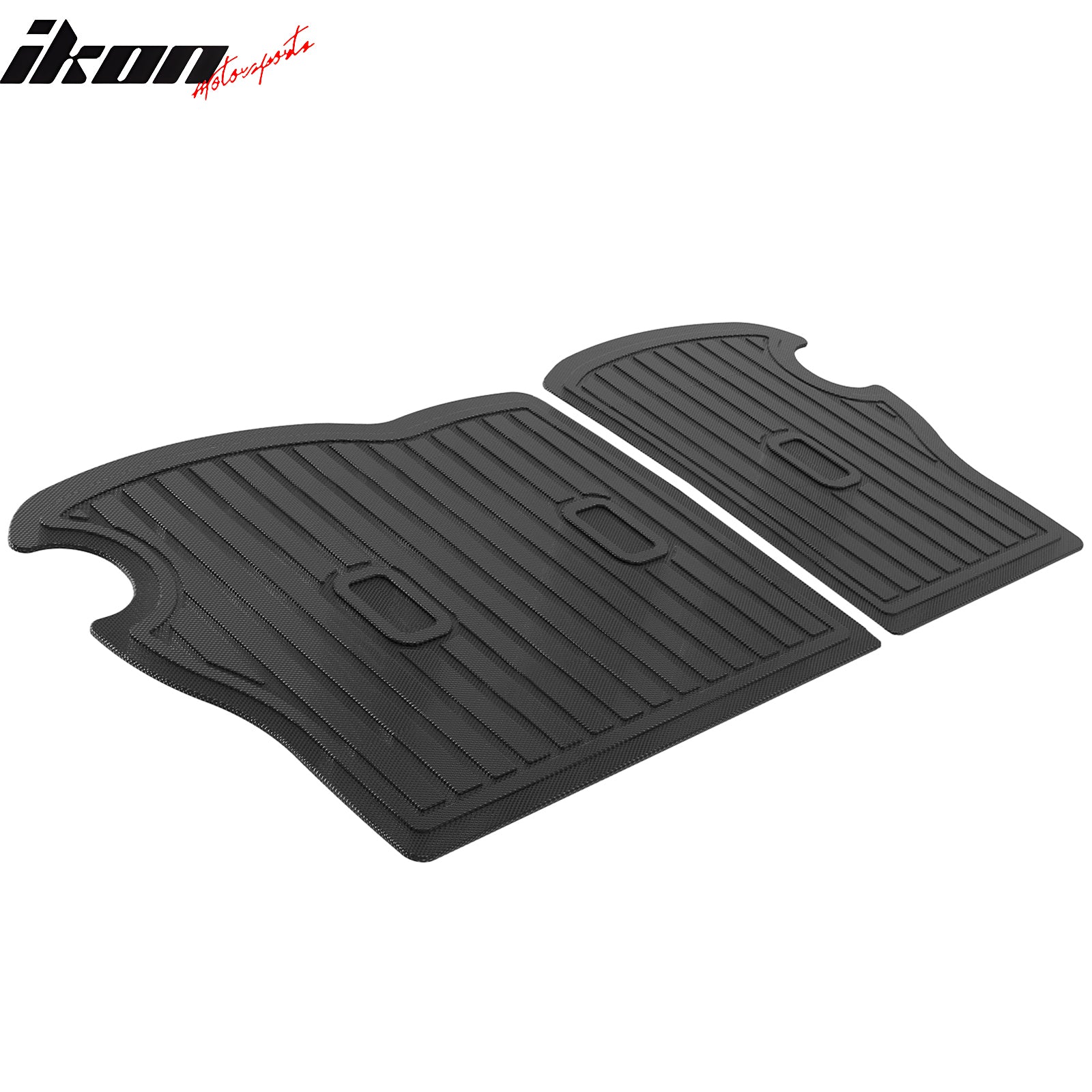 IKON MOTORSPORTS 3D TPE Backrest Mats, Compatible with 2015-2025 MINI Cooper F55 Hardtop 4-Door, All Weather Rear Seat Back Mat Cover Protector, Black