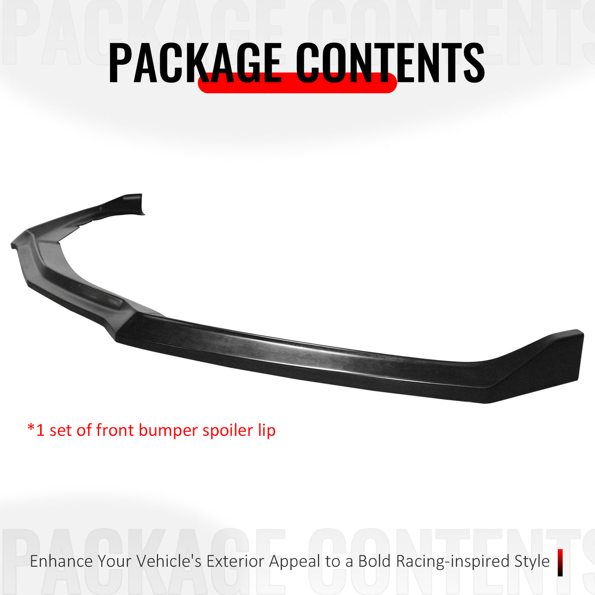 Fits 16-18 Chevrolet Cruze Unpainted Front Bumper Lip Lower Chin Spoiler PU 3PCS