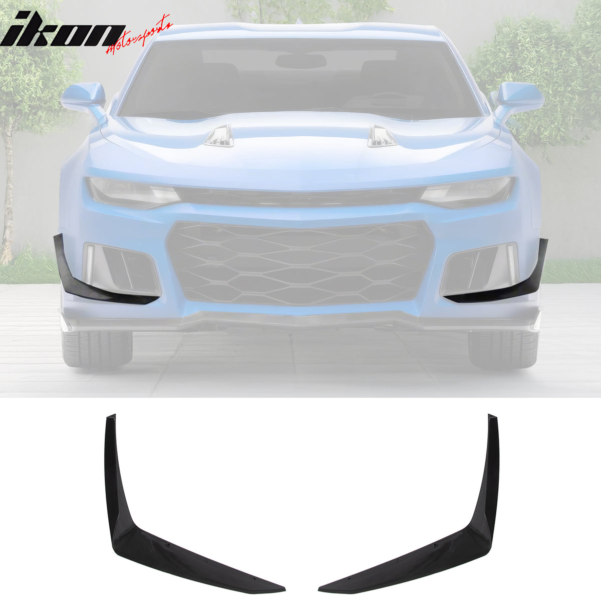 Fits 16-18 Chevrolet Camaro ZL1 Style Front Bumper Cover Conversion W/ Canards