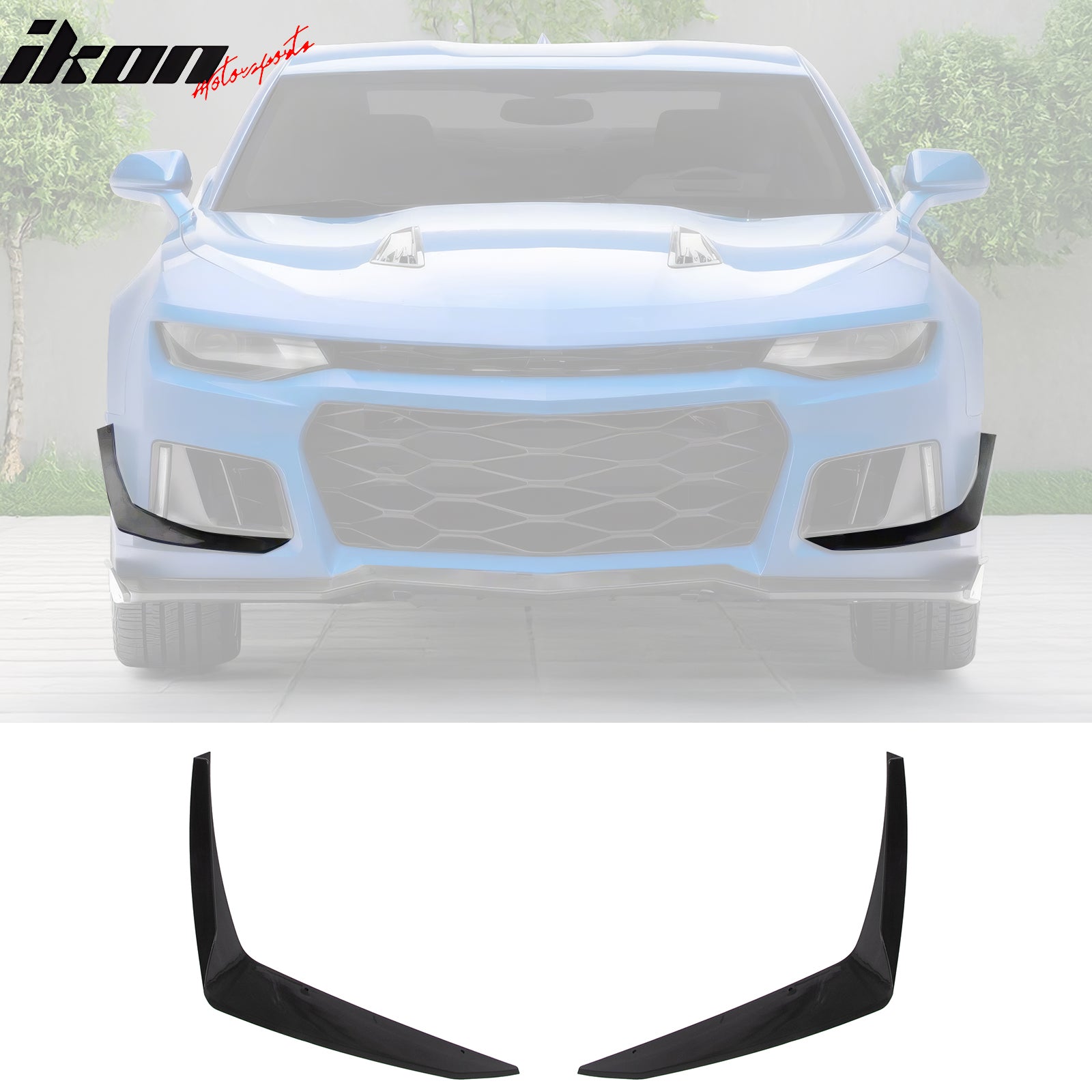 Fits 16-18 Chevrolet Camaro ZL1 Style Front Bumper Cover Conversion W/ Canards