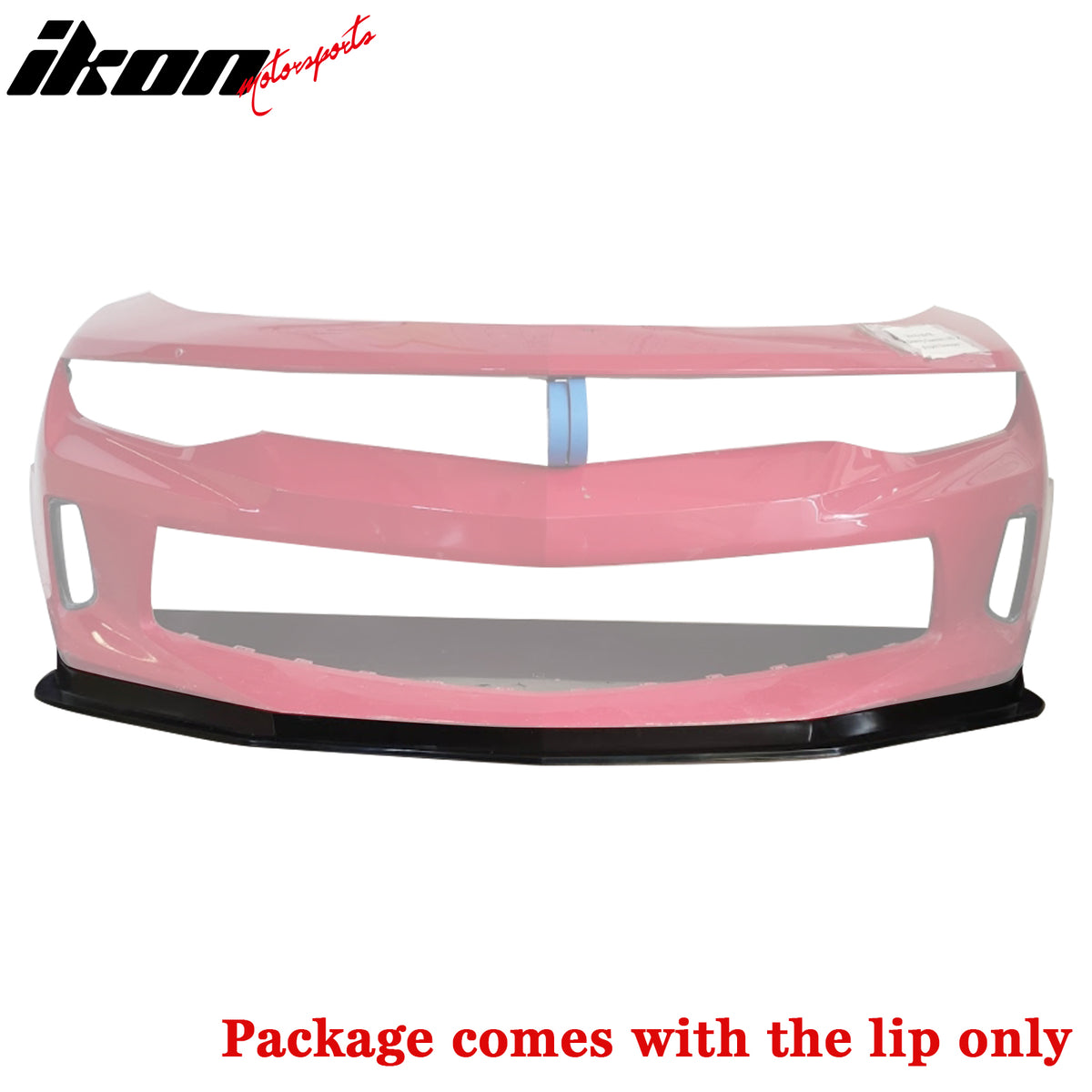 IKON MOTORSPORTS Front Bumper Lip, Compatible with 2016-2018 Chevrolet Camaro, MDA Style Unpainted Black PU Polyurethane Air Dam Chin Spoiler Protector Splitter 2017