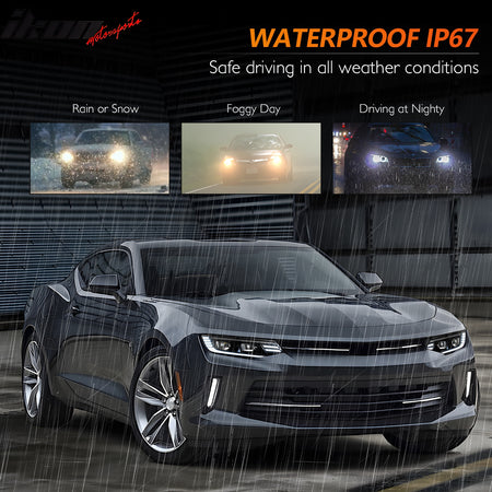 Fits 16-18 Chevrolet Camaro DRL LED Projector Headlights Front Lamps Assembly