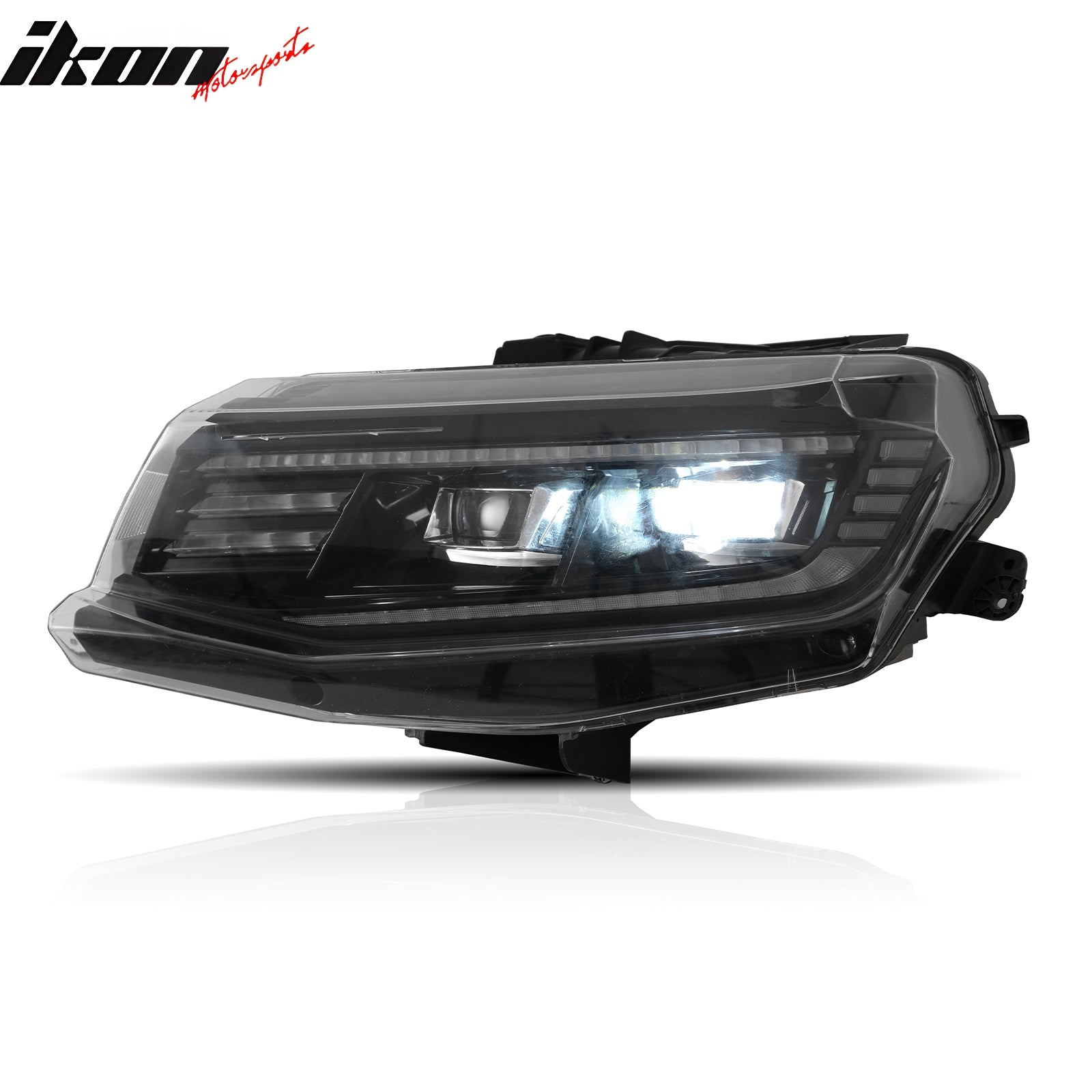 Black HID DRL Headlight Assembly Left For 2016-2022 Chevy Camaro | OE Replacement