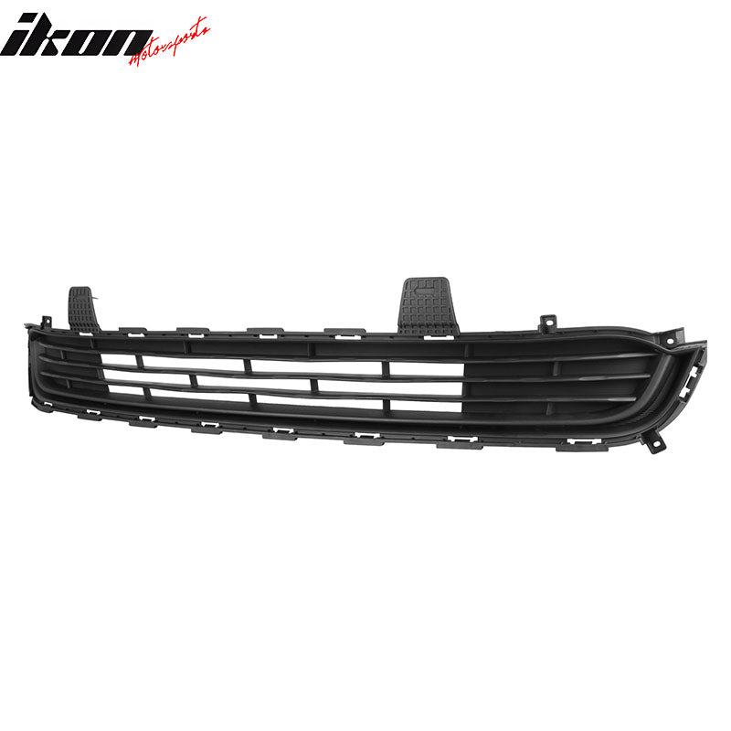 IKON MOTORSPORTS Front Lower Grille, Compatible with 2016-2018 Kia Optima LX, OE Style Dark Gray PP Polypropylene Replacement Front Bumper Hood Grill