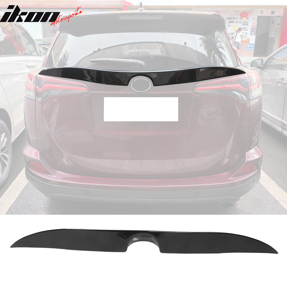 2016-2018 Toyota Rav4 IKON Rear Spoiler Lip Gloss Black ABS
