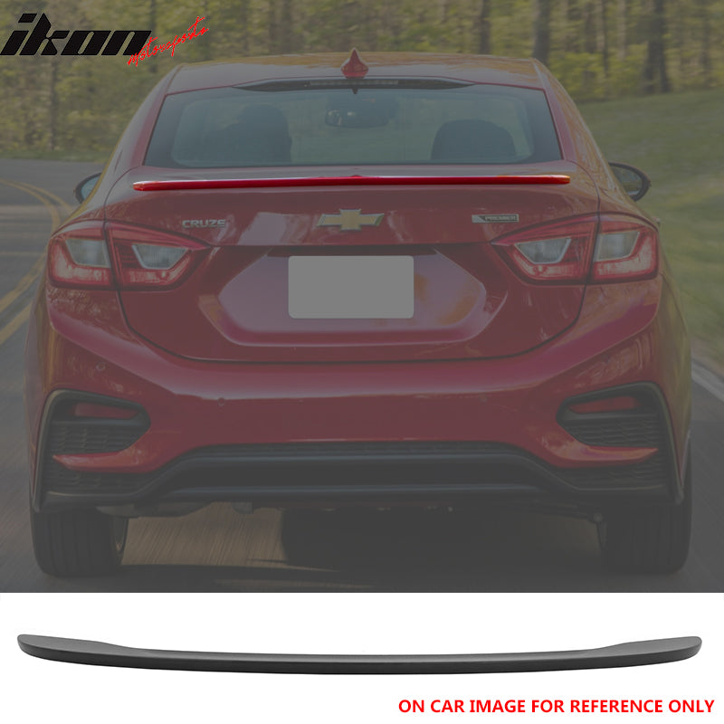 2016-2019 Chevy Cruze OEM Style Matte Black Rear Spoiler Wing ABS