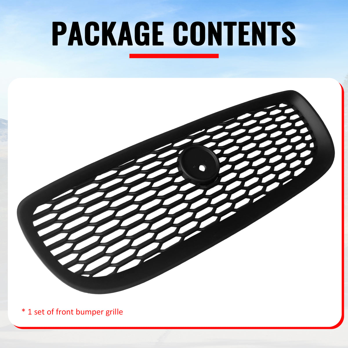 Fits 16-19 Jaguar XE Matte Black 2020 Style Front Bumper Upper Grille Assembly