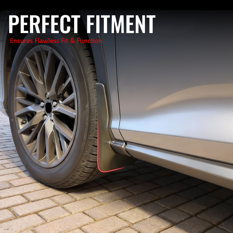 IKON MOTORSPORTS Mud Flap, Compatible with 2016-2019 Lexus RX350 RX450h, Black PP Polypropylene Mud Guards Splash, Front Rear 4PCS Set