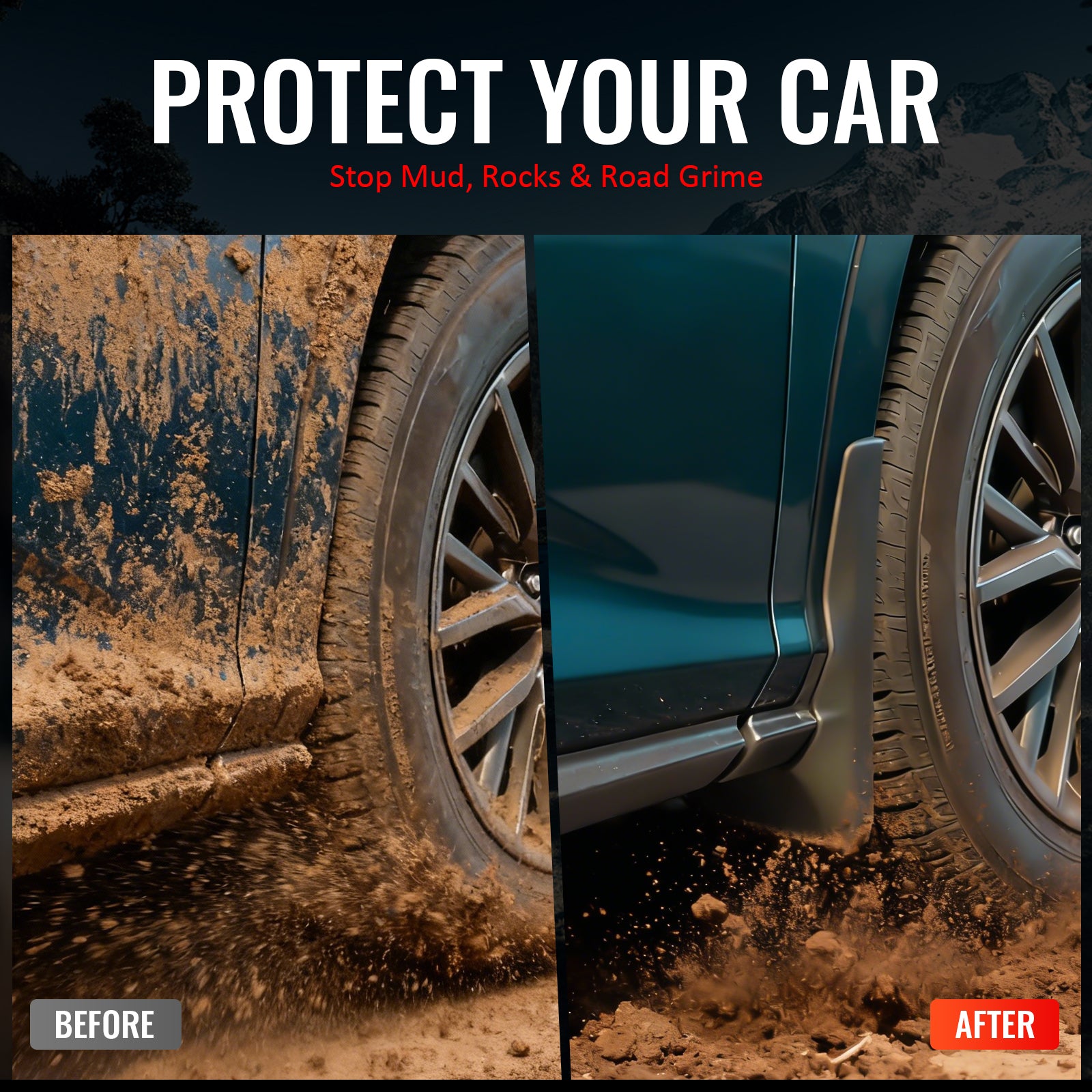 Fits 16-19 Lexus RX350 RX450h Front & Rear Fender Mud Flaps Splash Guards PP