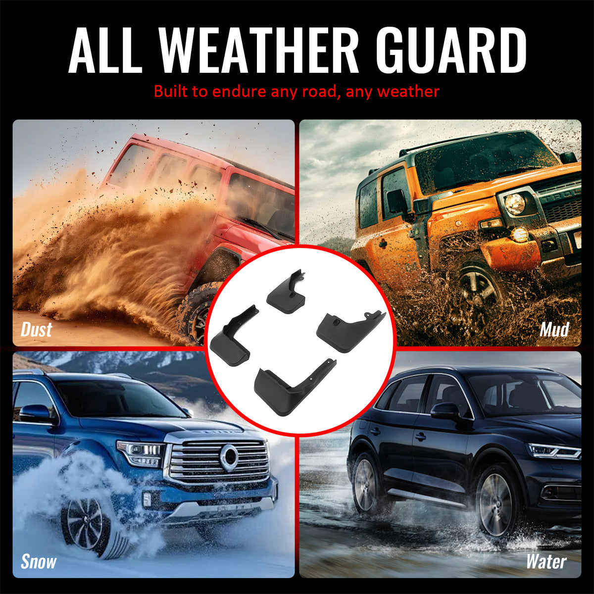 Fits 16-19 Lexus RX350 RX450h Front & Rear Fender Mud Flaps Splash Guards PP