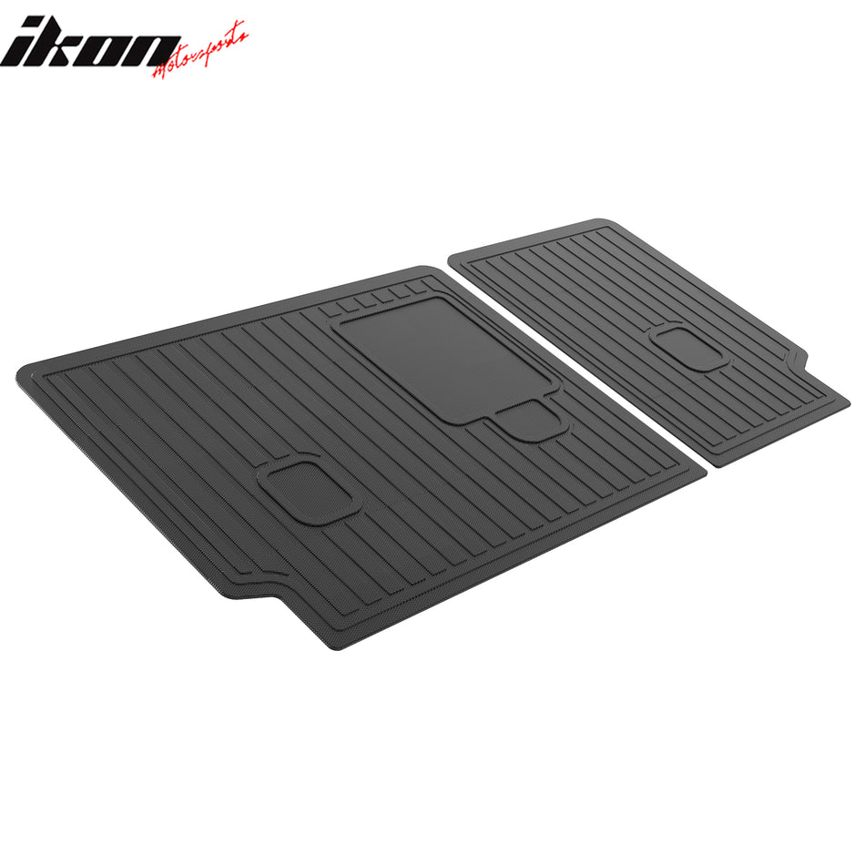 IKON MOTORSPORTS 3D TPE Backrest Mats, Compatible with 2016-2019 Mercedes-Benz C292 GLE-Class Coupe, All Weather Rear Seat Back Mat Cover Protector, Black
