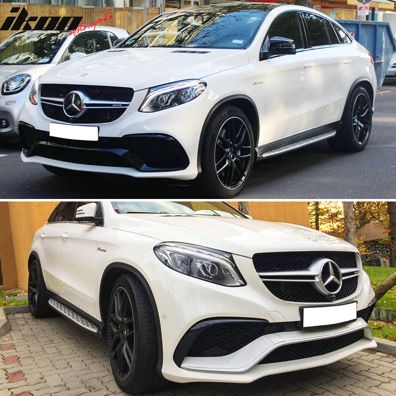 Fits 16-19 Benz C292 GLE-Class Coupe Side Step Bars Aluminium Running Boards 2PC