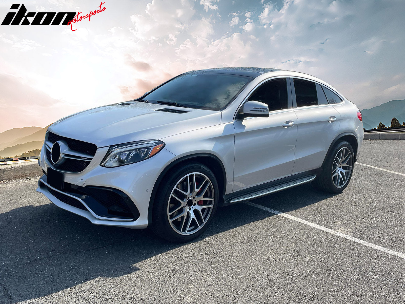 Fits 16-19 Benz C292 GLE-Class Coupe Side Step Bars Aluminium Running Boards 2PC