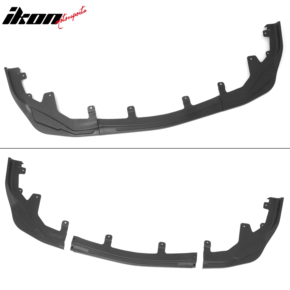 Fits 16-20 Lexus GS F Sport IKON Style 3PCS Front Bumper Lip Spoiler Matte Black