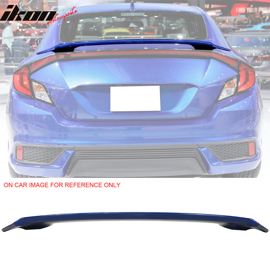 2016-2020 Honda Civic OE #B593M Brillant Sporty Blue Trunk Spoiler ABS