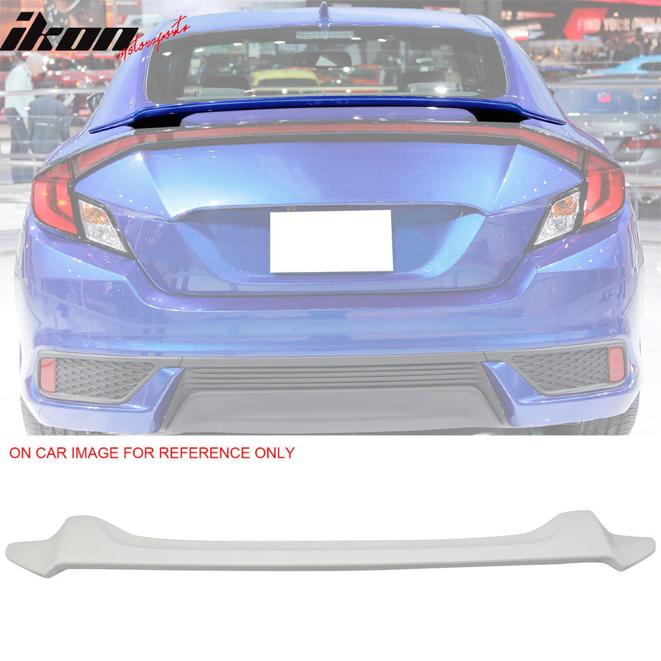 2016-2020 Honda Civic Coupe OE #NH578 Taffeta White Trunk Spoiler ABS