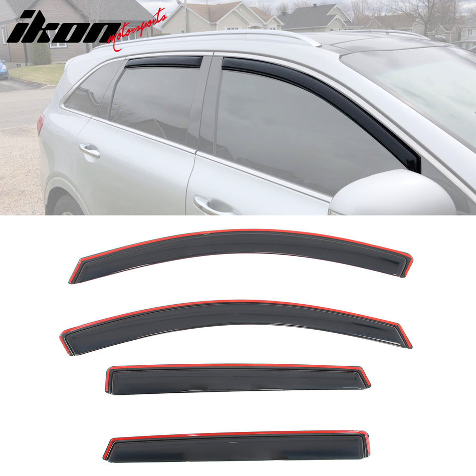 2016-2020 Kia Sorento In-channel Window Visor Side Door Deflectors 4PC