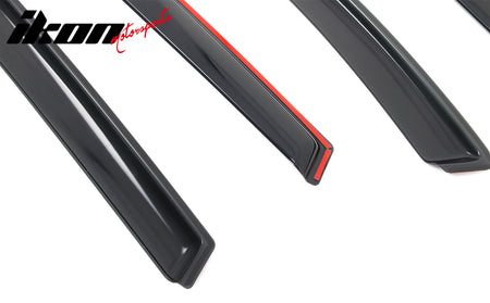 Fits 16-20 Kia Sorento In-channel Window Visor Acrylic Side Door Deflectors 4PC