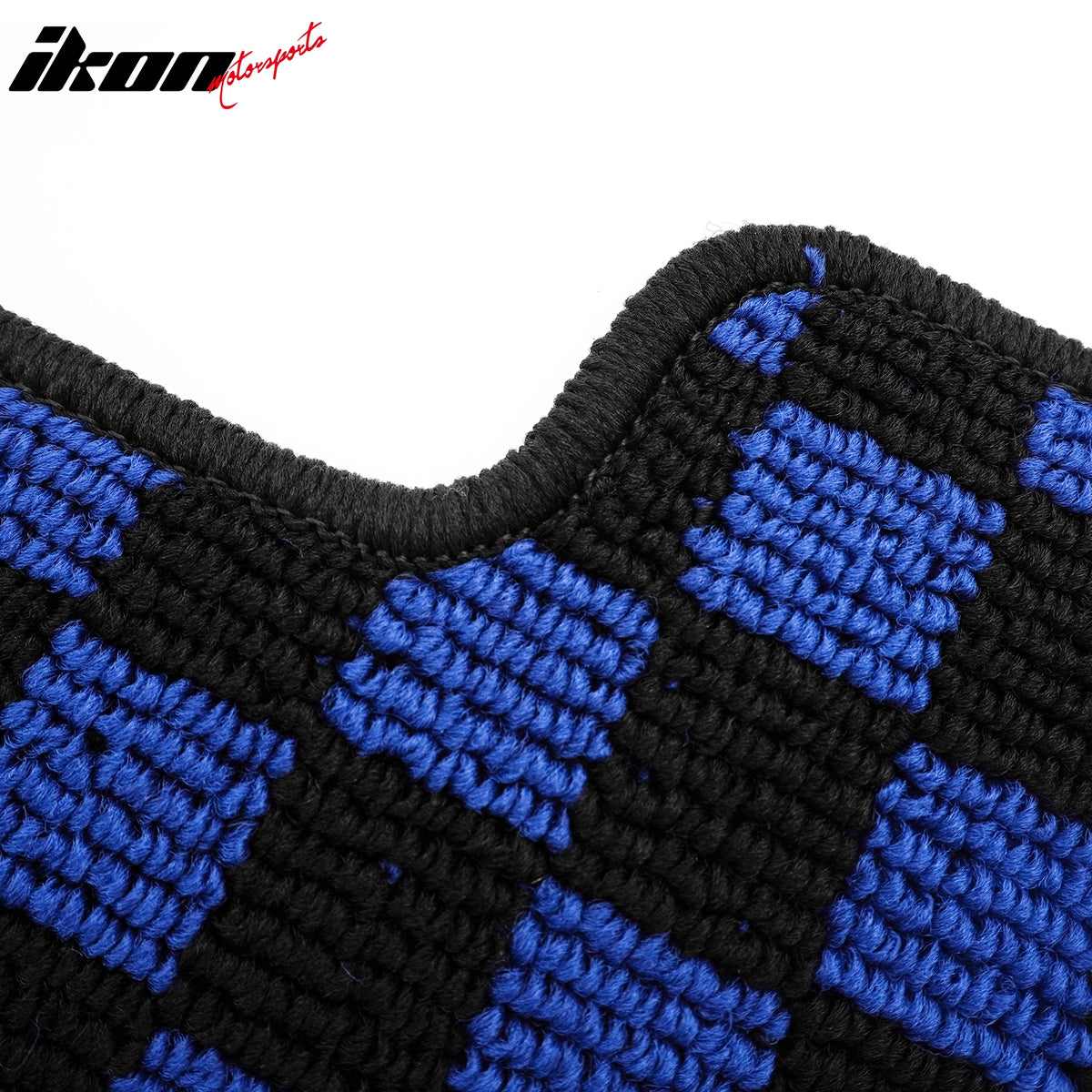 Fits 16-21 Honda Civic Anti-slip Floor Mats Checkered Carpets Black Blue Plaid