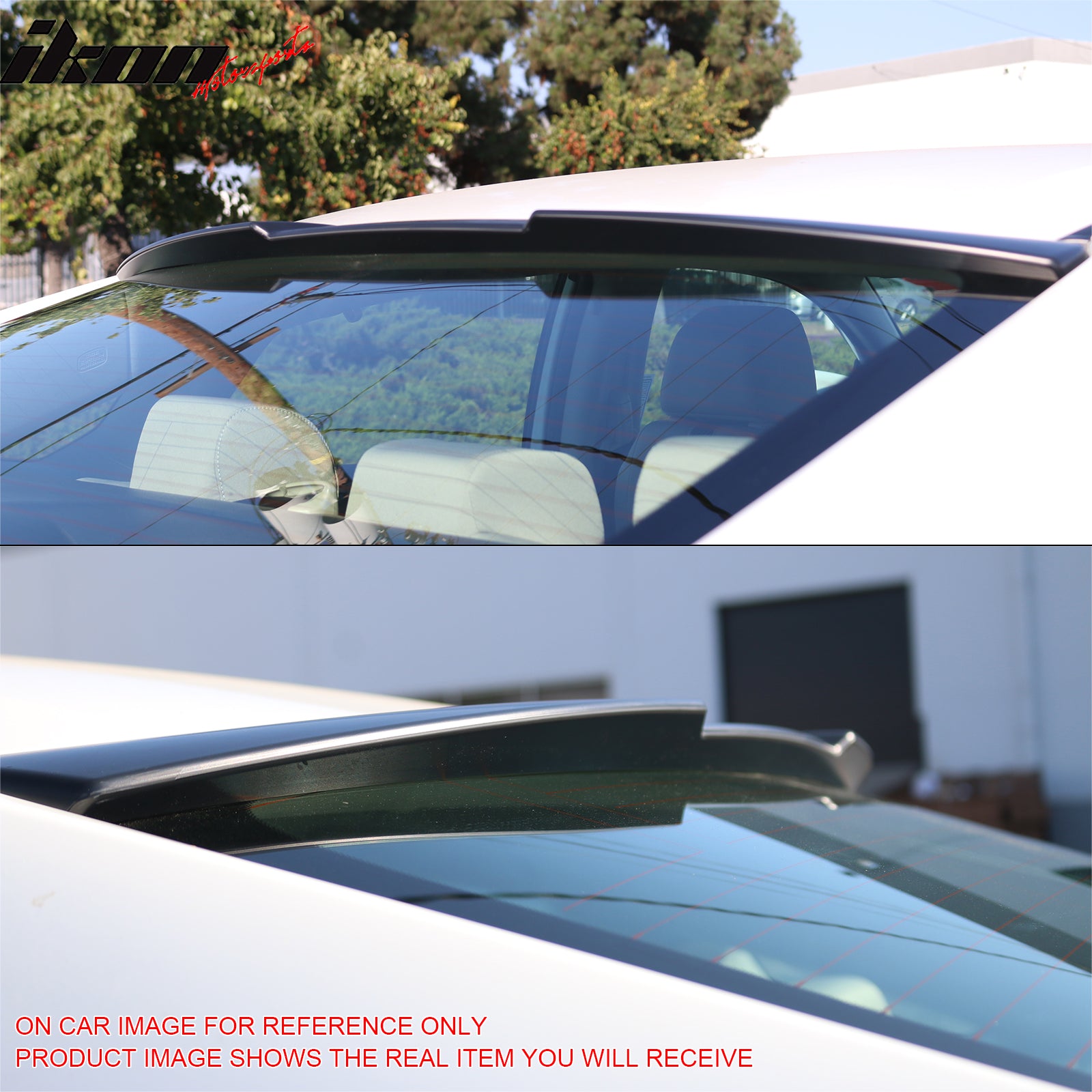 Fits 16-21 Honda Civic Sedan JDM Style Rear Roof Spoiler Lip Carbon Fiber Print