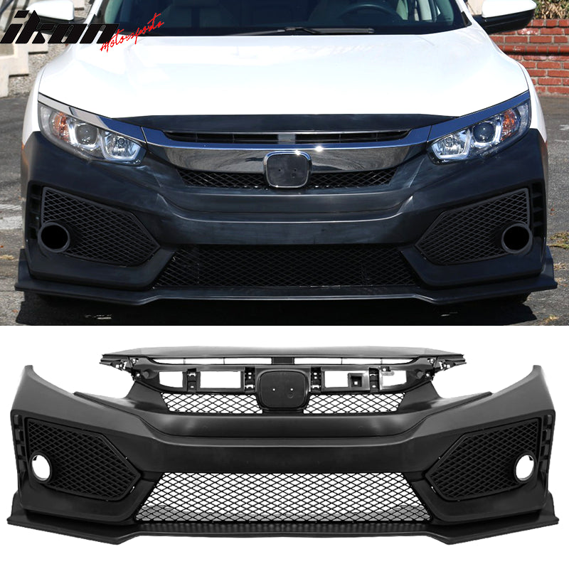 2016-2021 Honda Civic Sedan Coupe CTR Front Bumper Conversion PP