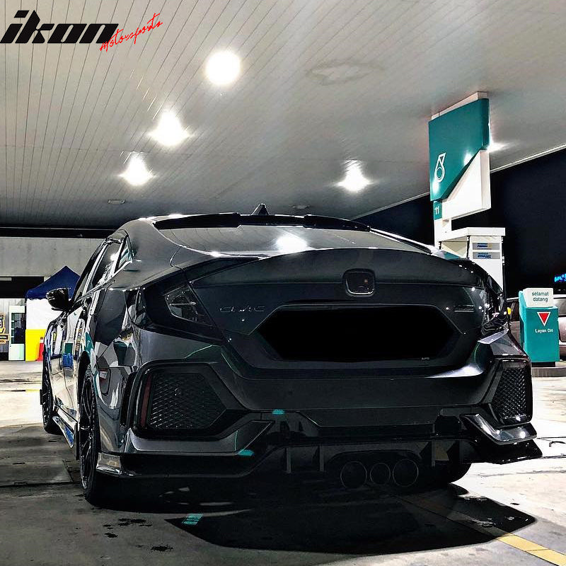 Fit 16-20 Honda Civic Coupe Carbon Fiber Type R Style Rear Trunk Fit 16-20 Honda Civic Coupe Carbon Fiber Type R Style Rear Trunk