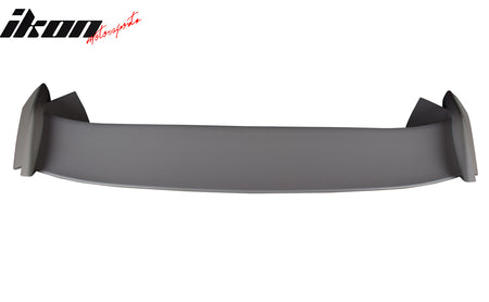 IKON MOTORSPORTS, Trunk Spoiler Compatible with 2016-2021 Honda Civic 10th Gen Coupe 2-Door, TR Style Unpainted Gray ABS Plastic Rear Trunk Lid Spoiler Wing Lip