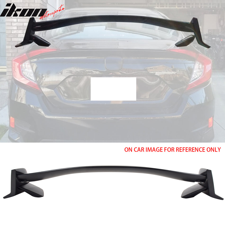 2016-2021 Honda Civic 10th Sedan TR Style Unpainted Trunk Spoiler ABS