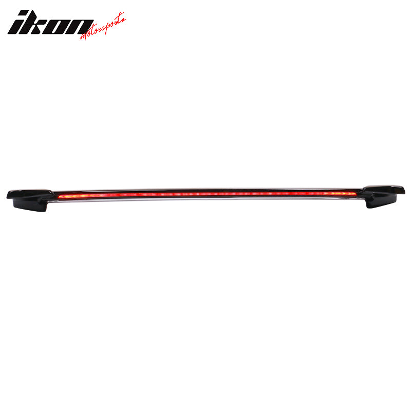 For 16-21 Honda Civic Long LED Rear Trunk Spoiler Matte Black ABS