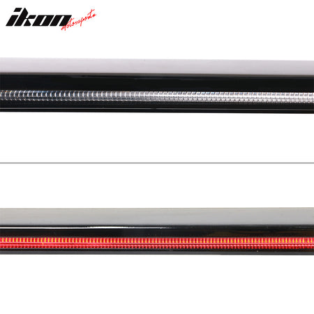 For 16-21 Honda Civic Long LED Rear Trunk Spoiler Matte Black ABS