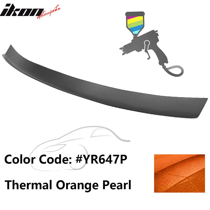 2016 - 2021 Honda Civic Type R Add - on Gurney Flap Lip Painted FRPPainted YR647P Thermal Orange PearlIkon Motorsports