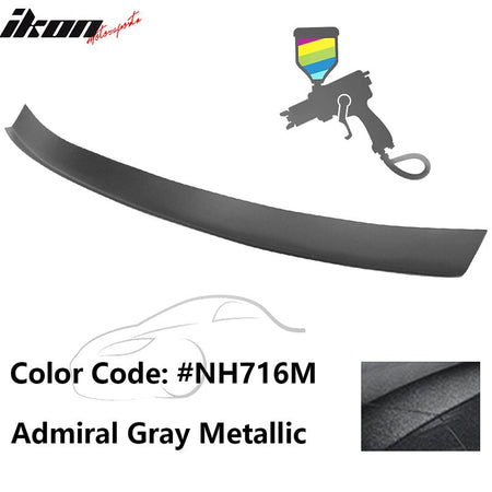 2016 - 2021 Honda Civic Type R Add - on Gurney Flap Lip Painted FRPPainted NH716M Admiral Gray MetallicIkon Motorsports