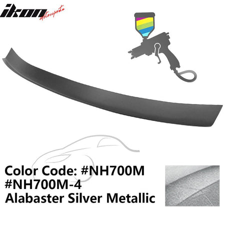 2016 - 2021 Honda Civic Type R Add - on Gurney Flap Lip Painted FRPPainted NH700M Alabaster Silver MetallicIkon Motorsports