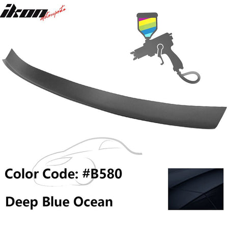 2016 - 2021 Honda Civic Type R Add - on Gurney Flap Lip Painted FRPPainted B580 Deep Blue OceanIkon Motorsports