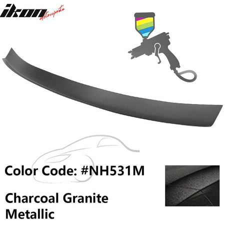 2016 - 2021 Honda Civic Type R Add - on Gurney Flap Lip Painted FRPPainted NH531M Charcoal Granite MetallicIkon Motorsports