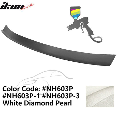 2016 - 2021 Honda Civic Type R Add - on Gurney Flap Lip Painted FRPPainted NH603P, NH603P - 1 White Diamond PearlIkon Motorsports