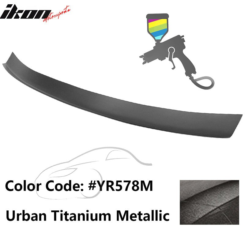 2016 - 2021 Honda Civic Type R Add - on Gurney Flap Lip Painted FRPPainted YR578M Urban Titanium MetallicIkon Motorsports