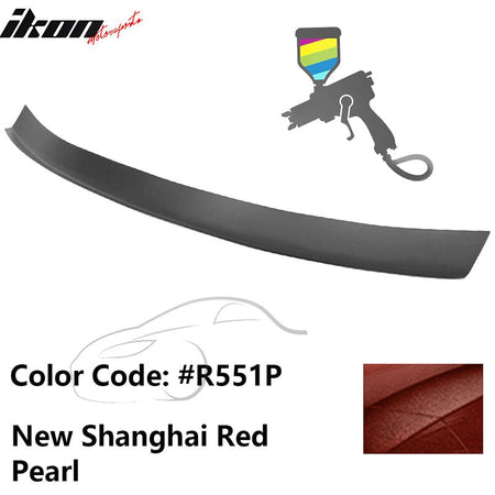 2016 - 2021 Honda Civic Type R Add - on Gurney Flap Lip Painted FRPPainted R551P New Shanghai Red PearlIkon Motorsports