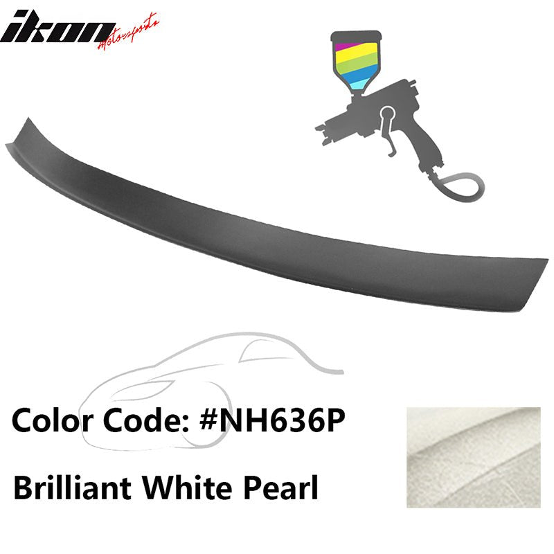 2016 - 2021 Honda Civic Type R Add - on Gurney Flap Lip Painted FRPPainted NH636P Brilliant White PearlIkon Motorsports
