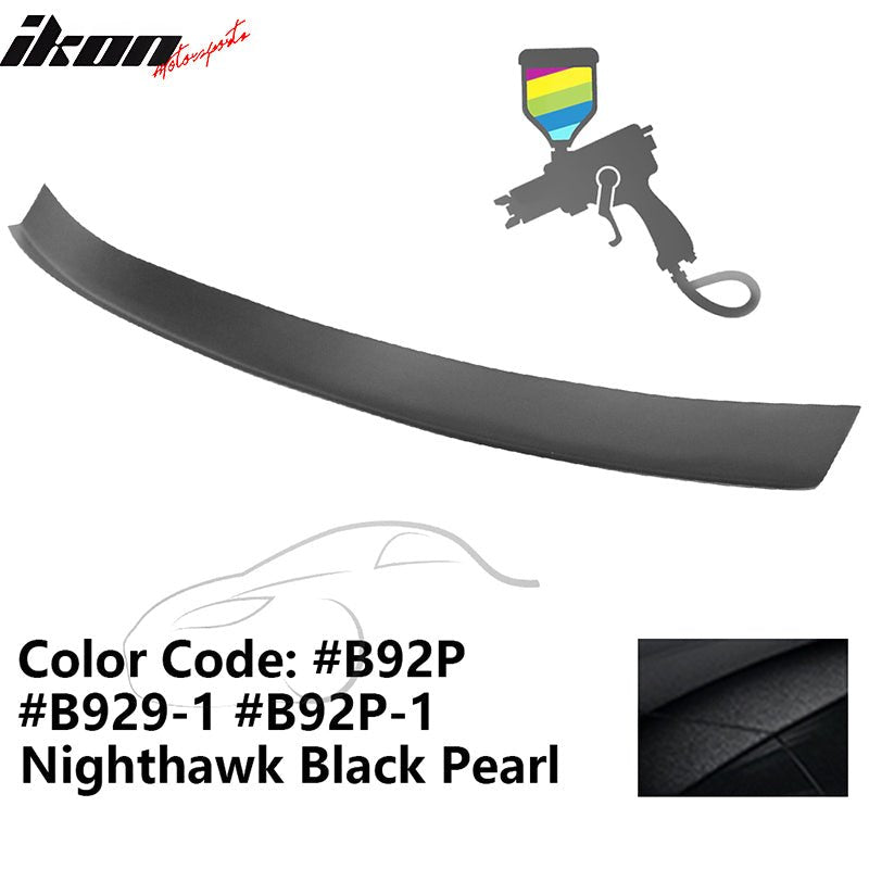 2016 - 2021 Honda Civic Type R Add - on Gurney Flap Lip Painted FRPPainted B929 - 1, B92P Nighthawk Black PearlIkon Motorsports
