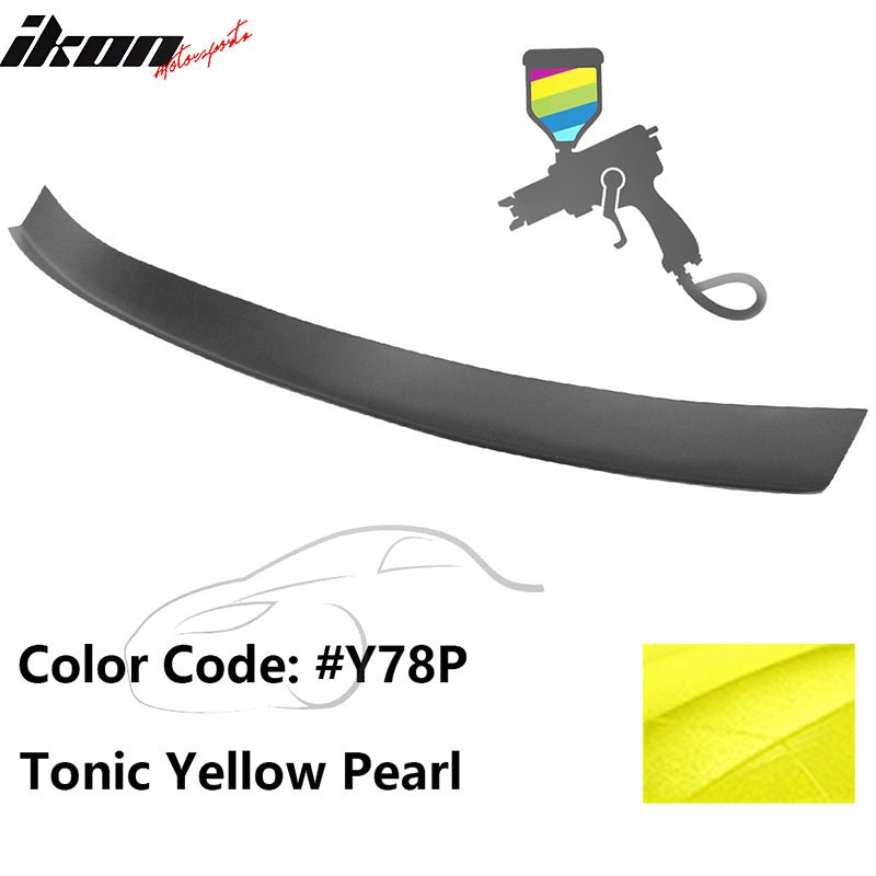 2016 - 2021 Honda Civic Type R Add - on Gurney Flap Lip Painted FRPPainted Y78P Tonic Yellow PearlIkon Motorsports