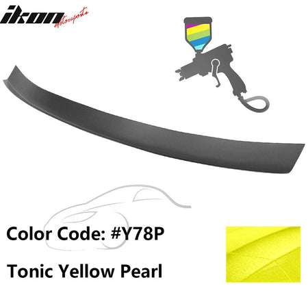 2016 - 2021 Honda Civic Type R Add - on Gurney Flap Lip Painted FRPPainted Y78P Tonic Yellow PearlIkon Motorsports