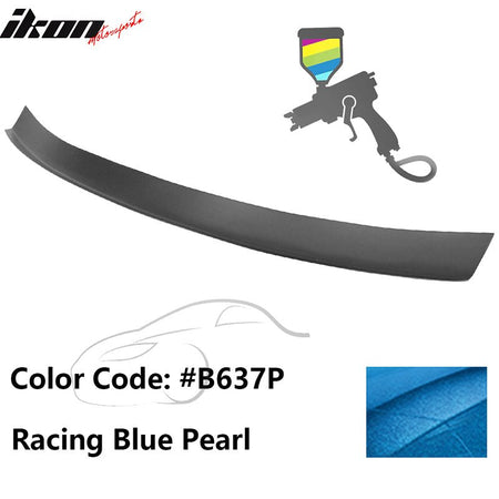 2016 - 2021 Honda Civic Type R Add - on Gurney Flap Lip Painted FRPPainted B637P Racing Blue PearlIkon Motorsports