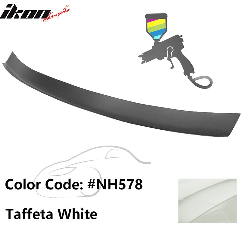 2016 - 2021 Honda Civic Type R Add - on Gurney Flap Lip Painted FRPPainted NH578 Taffeta WhiteIkon Motorsports
