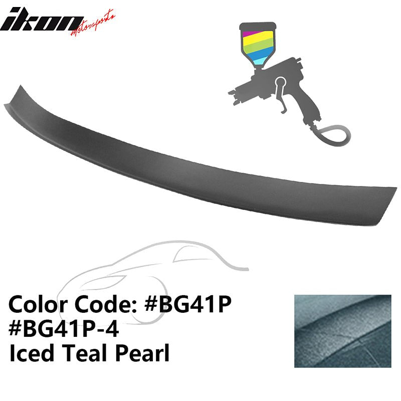 2016 - 2021 Honda Civic Type R Add - on Gurney Flap Lip Painted FRPPainted BG41P, BG41P - 4 Iced Teal PearlIkon Motorsports