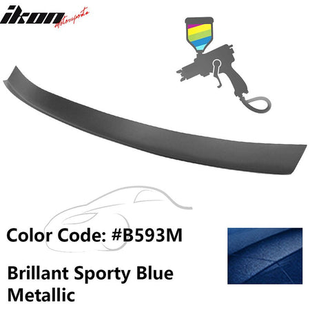 2016 - 2021 Honda Civic Type R Add - on Gurney Flap Lip Painted FRPPainted B593M Brillant Sporty Blue MetallicIkon Motorsports