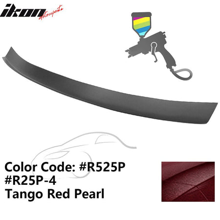 2016 - 2021 Honda Civic Type R Add - on Gurney Flap Lip Painted FRPPainted R25P - 4, R525P Tango Red PearlIkon Motorsports