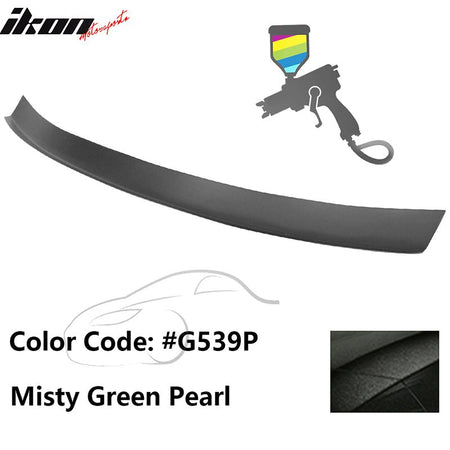 2016 - 2021 Honda Civic Type R Add - on Gurney Flap Lip Painted FRPPainted G539P Misty Green PearlIkon Motorsports