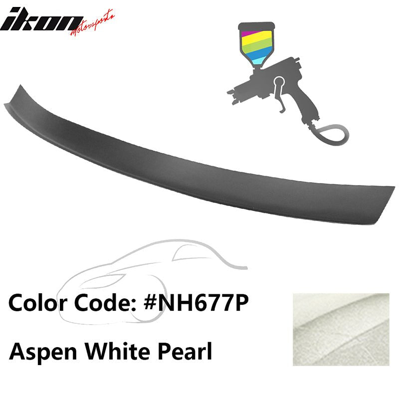 2016 - 2021 Honda Civic Type R Add - on Gurney Flap Lip Painted FRPPainted NH677P Aspen White PearlIkon Motorsports