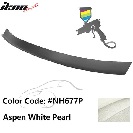2016 - 2021 Honda Civic Type R Add - on Gurney Flap Lip Painted FRPPainted NH677P Aspen White PearlIkon Motorsports